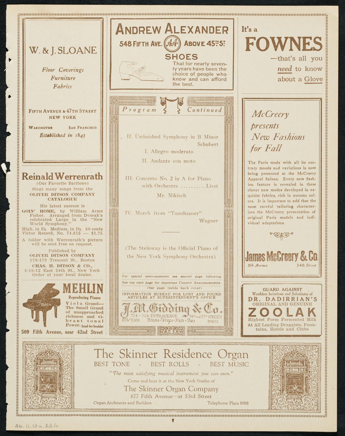 Symphony Concert for Young People, November 10, 1923, program page 7