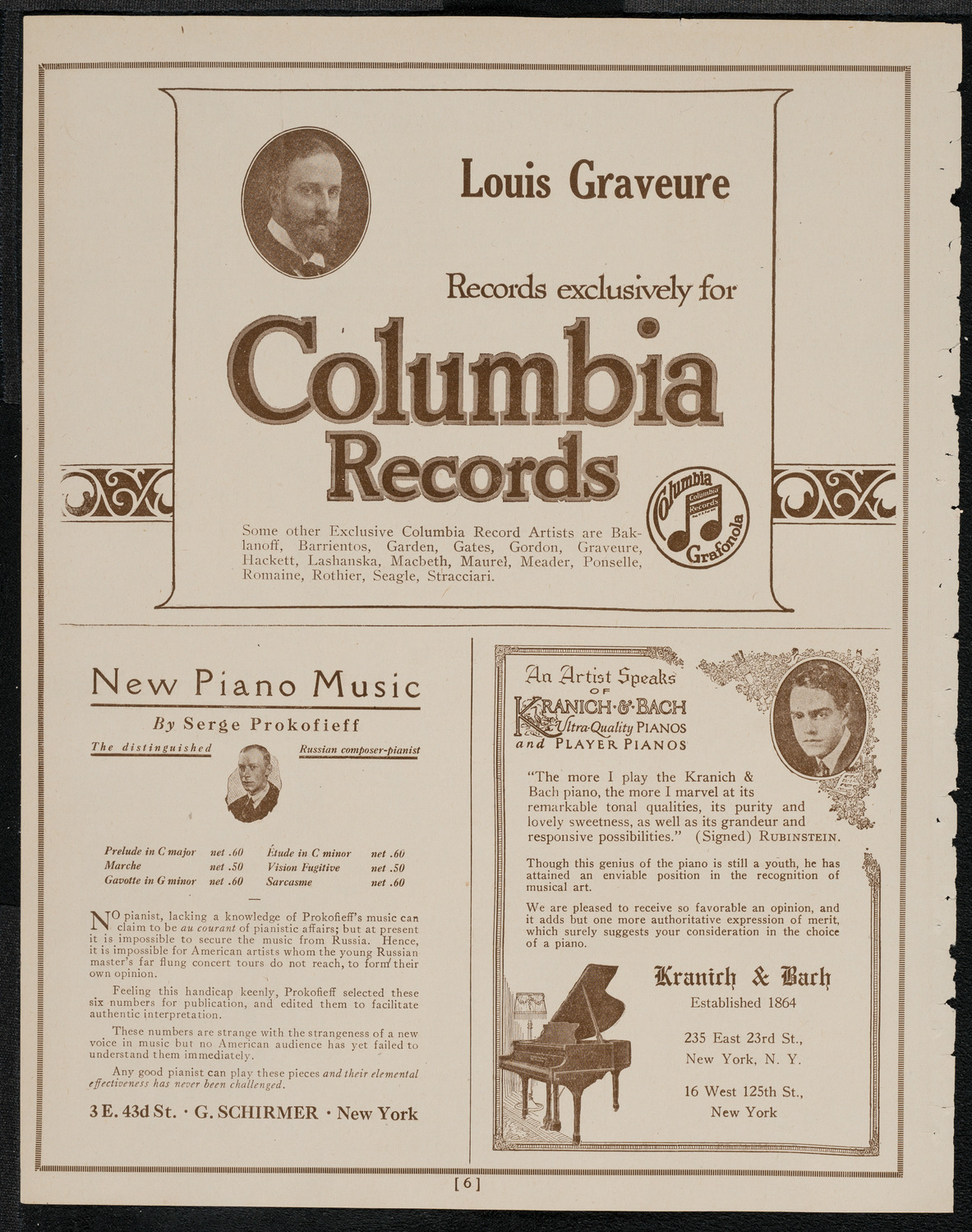 Benefit: Boys' Club Federation: Louis Graveure, Albert Spalding, and Rudolph Ganz, April 29, 1921, program page 6