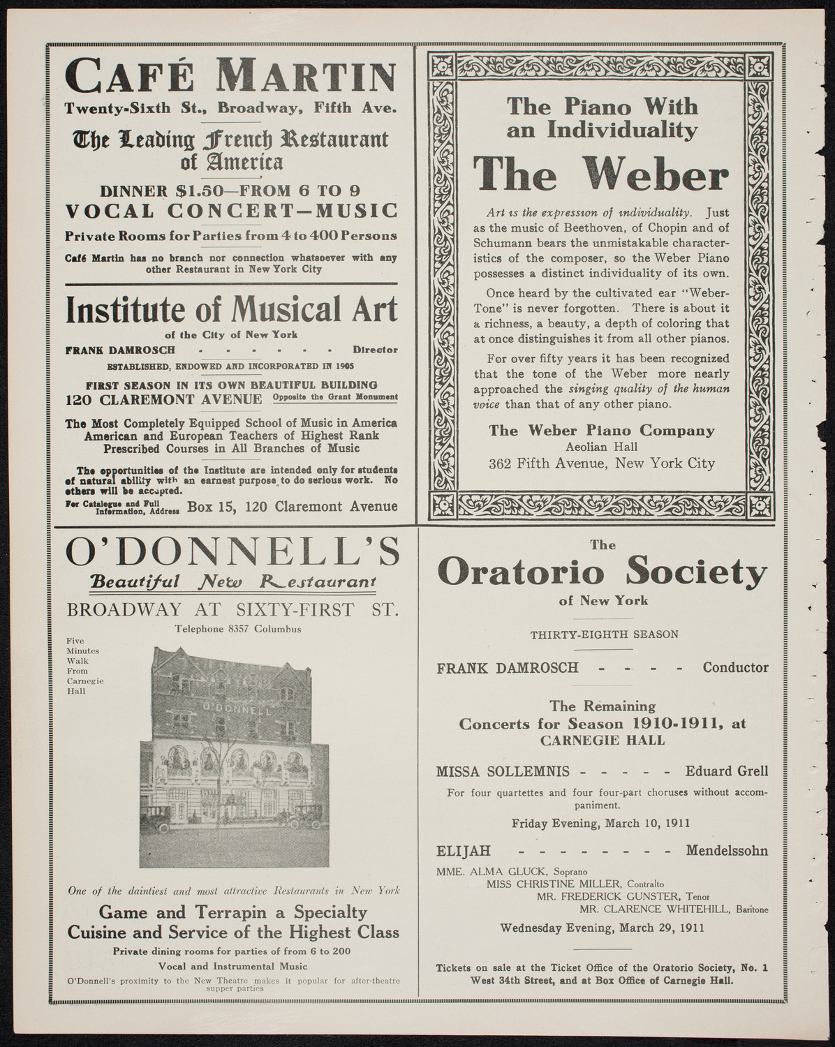 Isadora Duncan, Dancer, with the New York Symphony Orchestra, March 4, 1911, program page 6