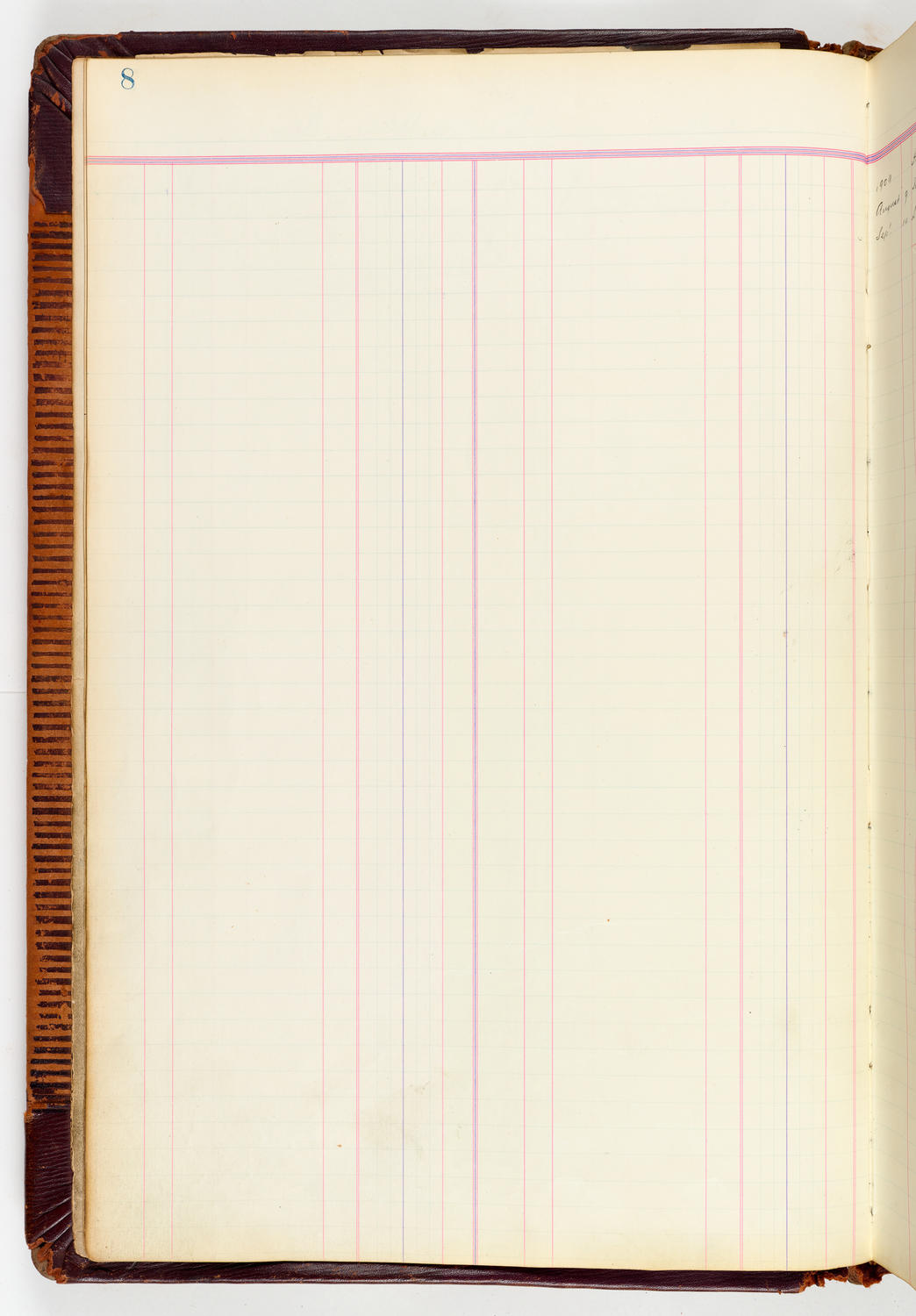 Music Hall Accounting Ledger, volume 3, page 8