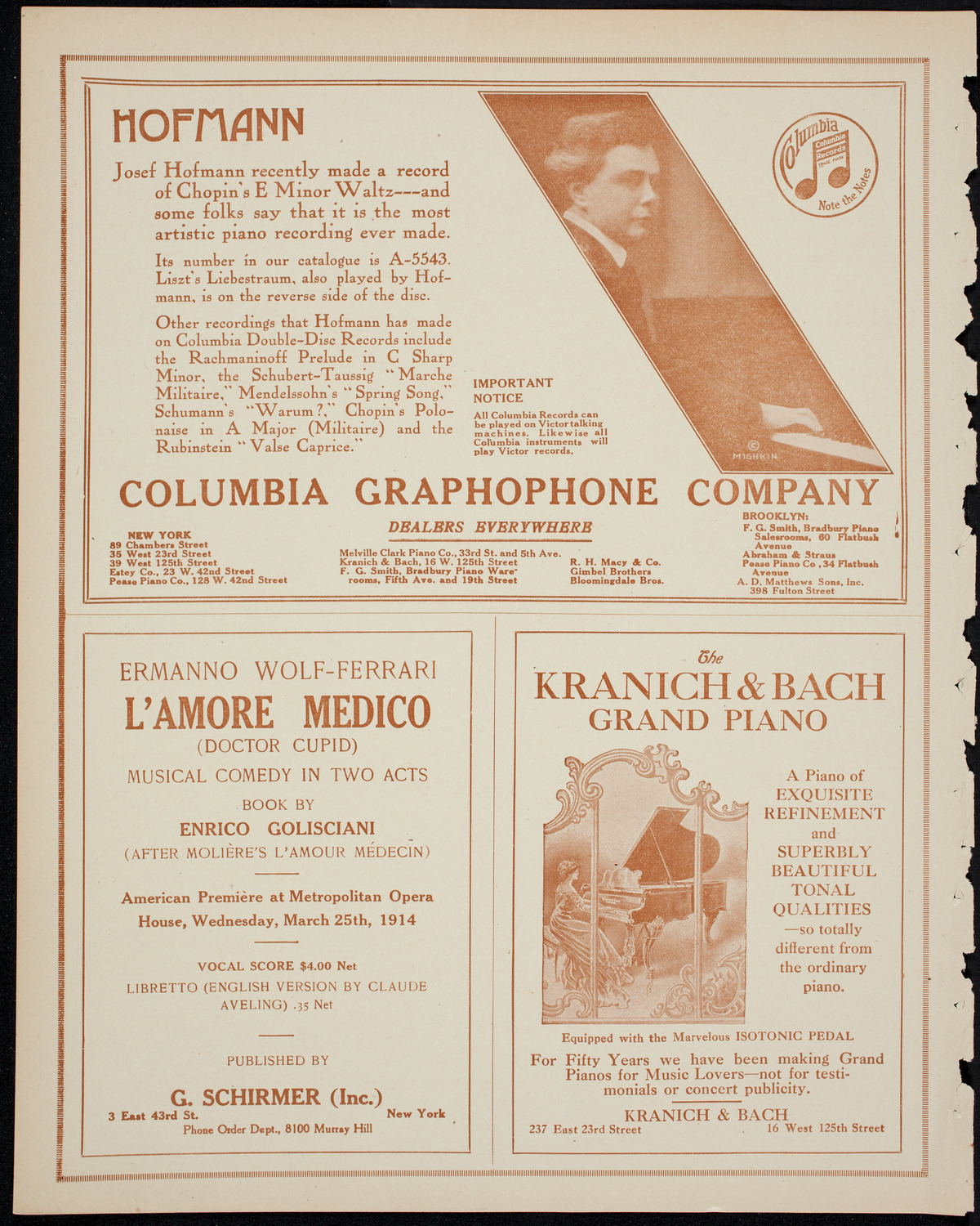 Schola Cantorum of New York, April 1, 1914, program page 6