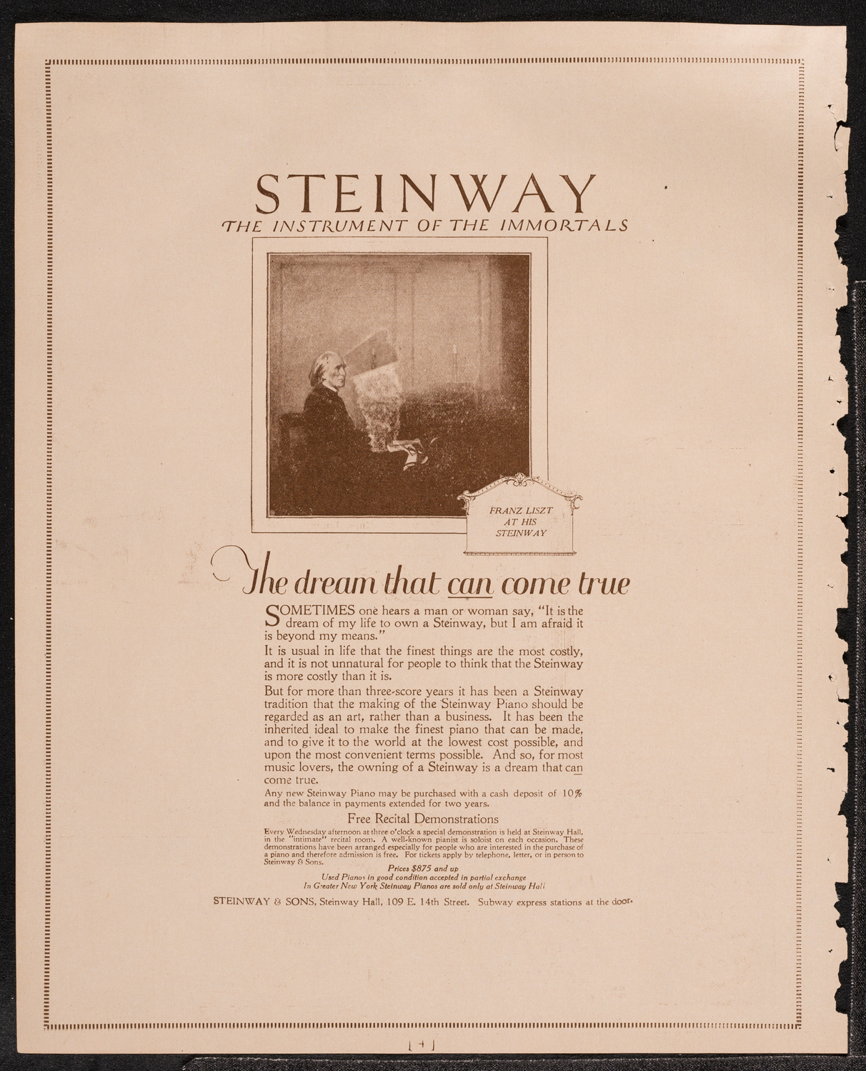 Sophie Braslau, Contralto, November 6, 1921, program page 4