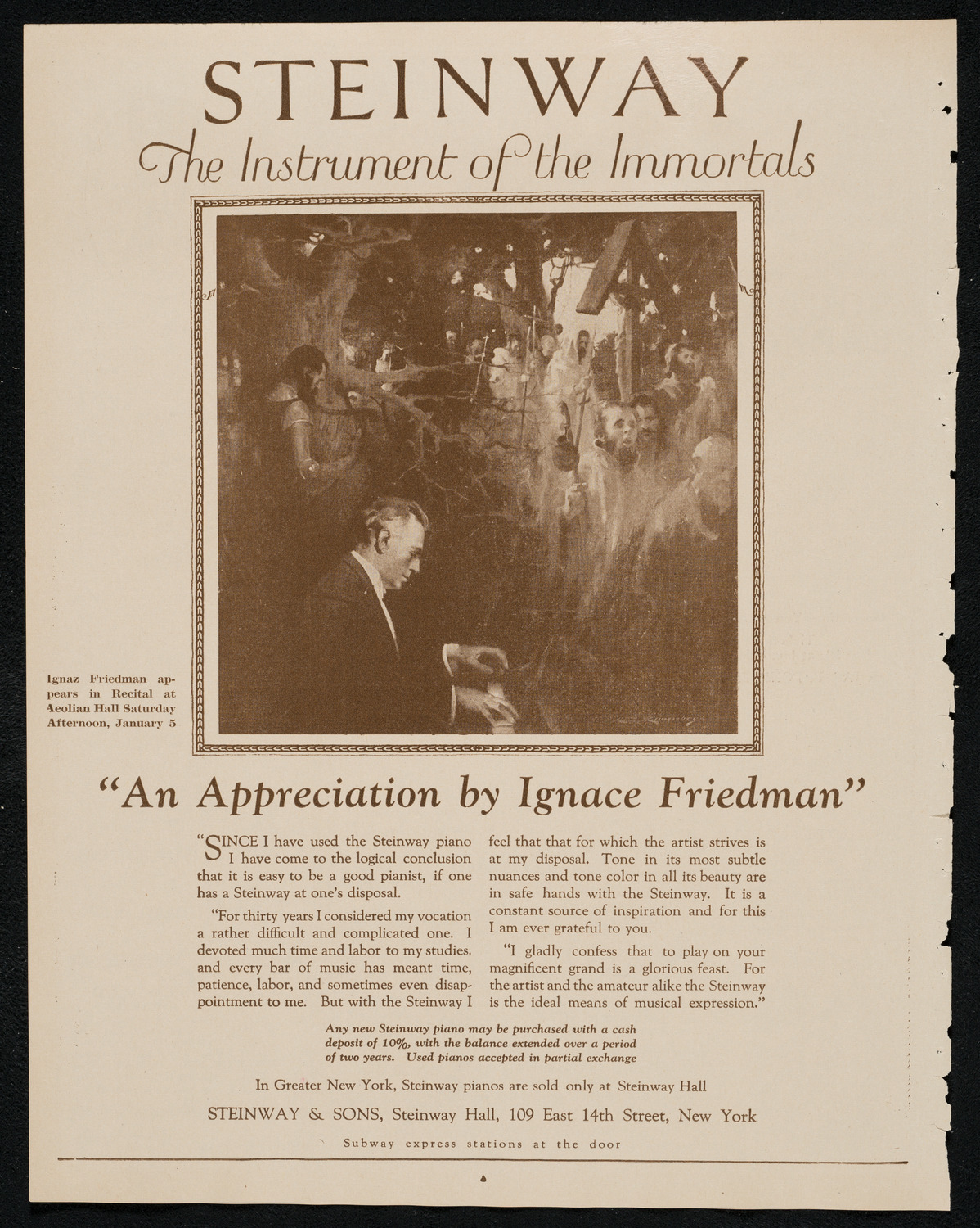 New York Symphony Orchestra: Beethoven Cycle, January 4, 1924, program page 4