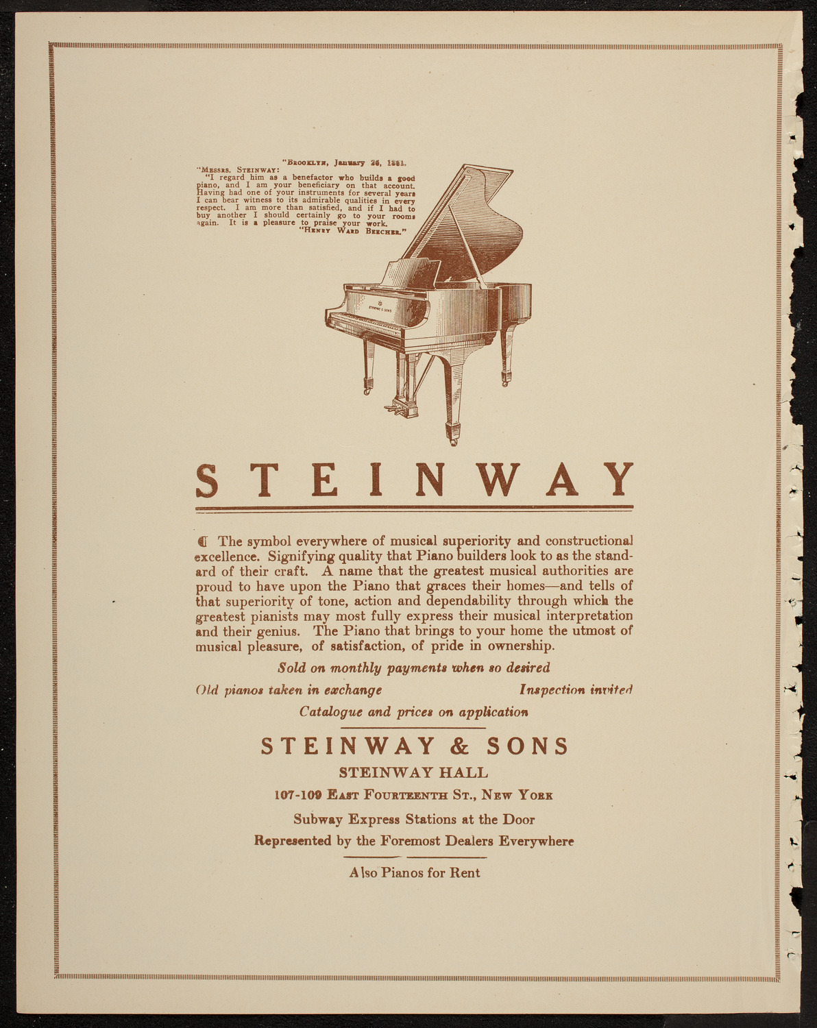 New Symphony Orchestra, March 31, 1920, program page 4