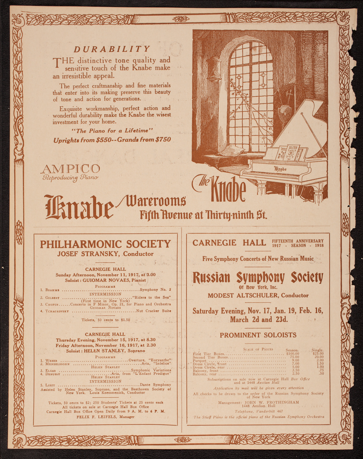 Benefit: N.Y. State Association Opposed to Woman Suffrage, November 3, 1917, program page 12