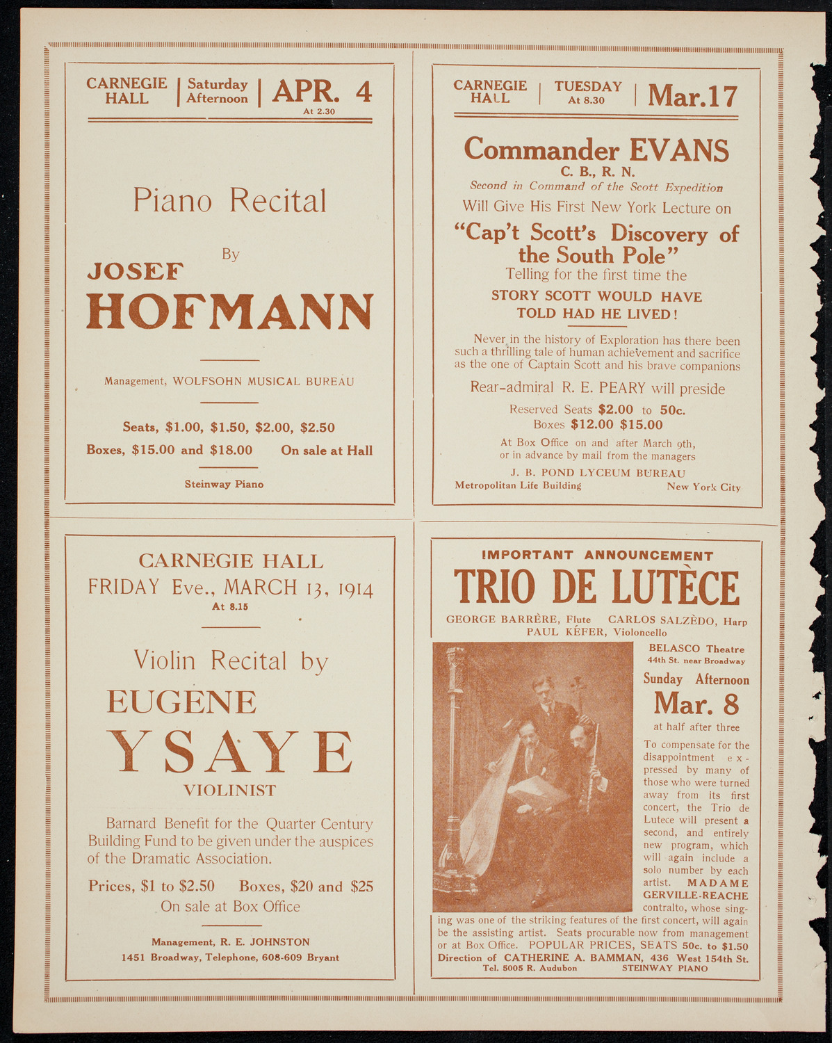 New York Philharmonic, March 6, 1914, program page 10