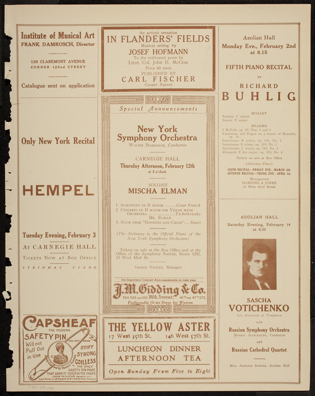 Mecca Temple Ceremonial Session, January 30, 1920, program page 9