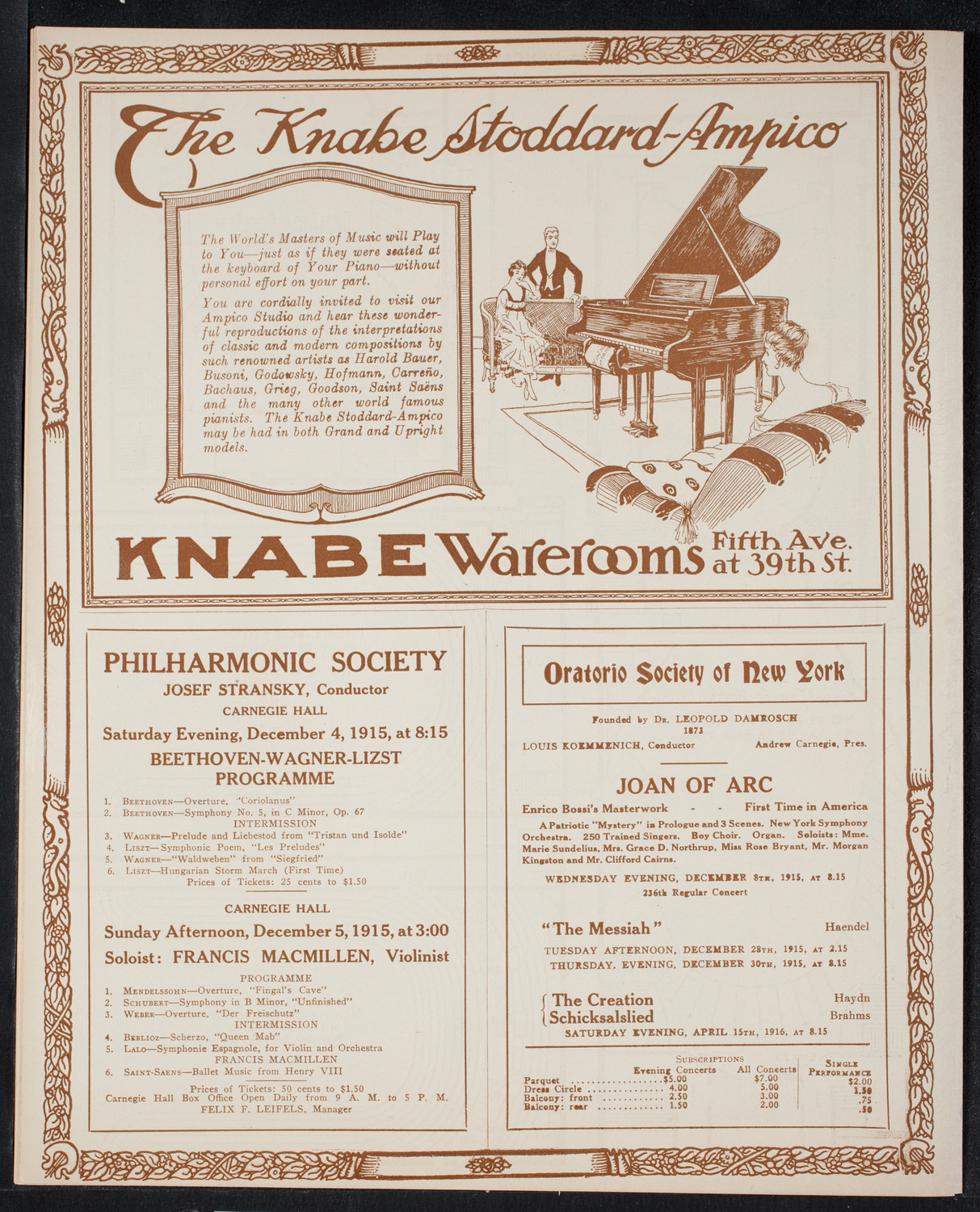 Elmendorf Lecture: Northern Italy, November 29, 1915, program page 12
