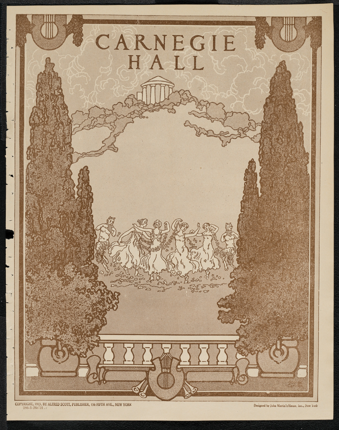 Cantor Sirota with Choir, March 26, 1921, program page 1