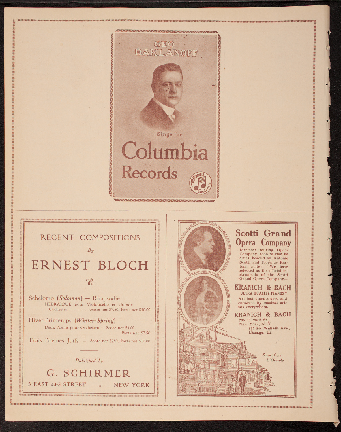 New Symphony Orchestra, November 5, 1919, program page 6