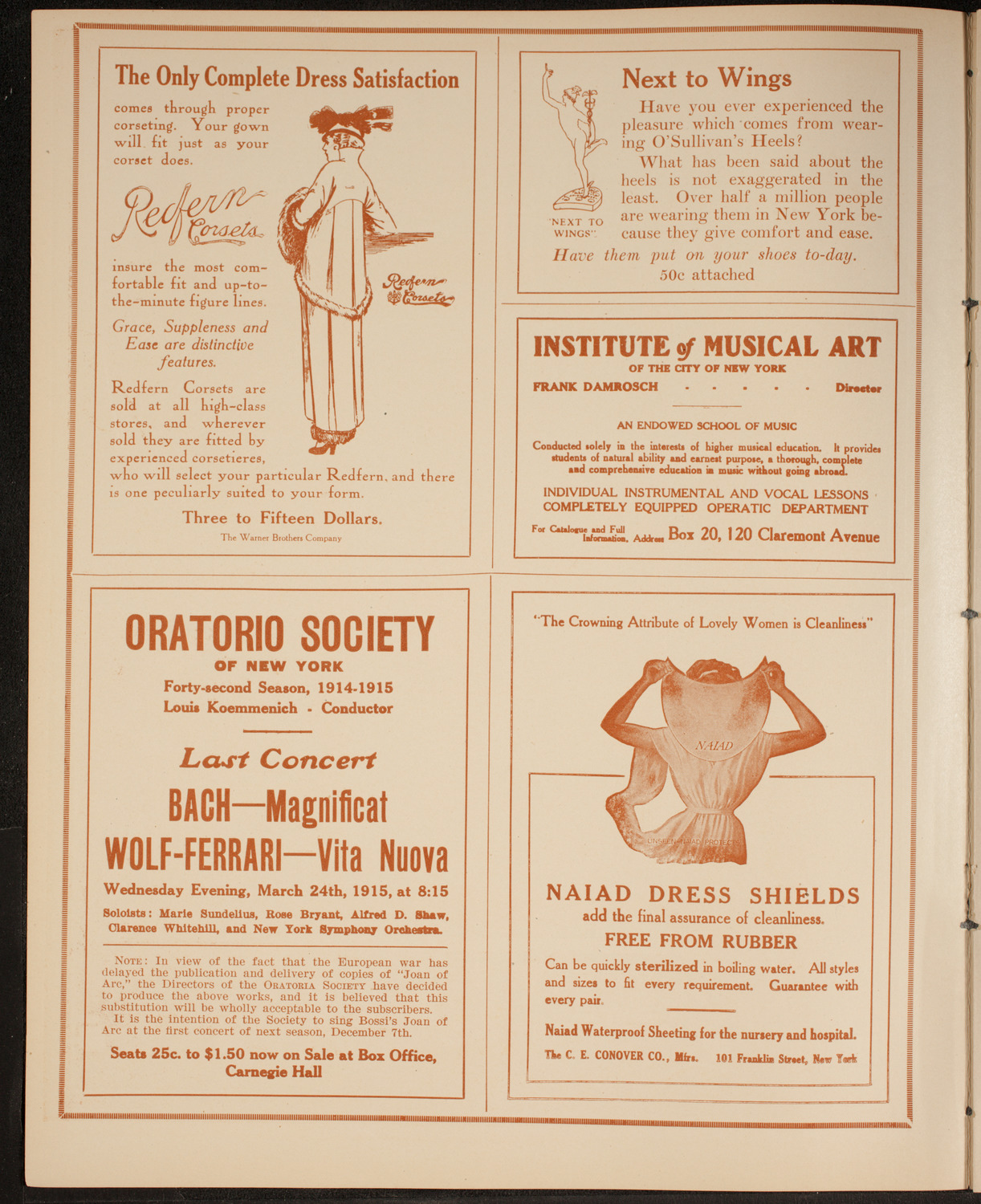 New York Philharmonic, February 25, 1915, program page 2