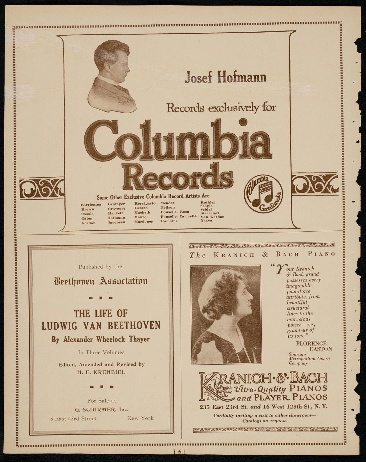 Rene Benedetti, Violin, February 20, 1922, program page 6