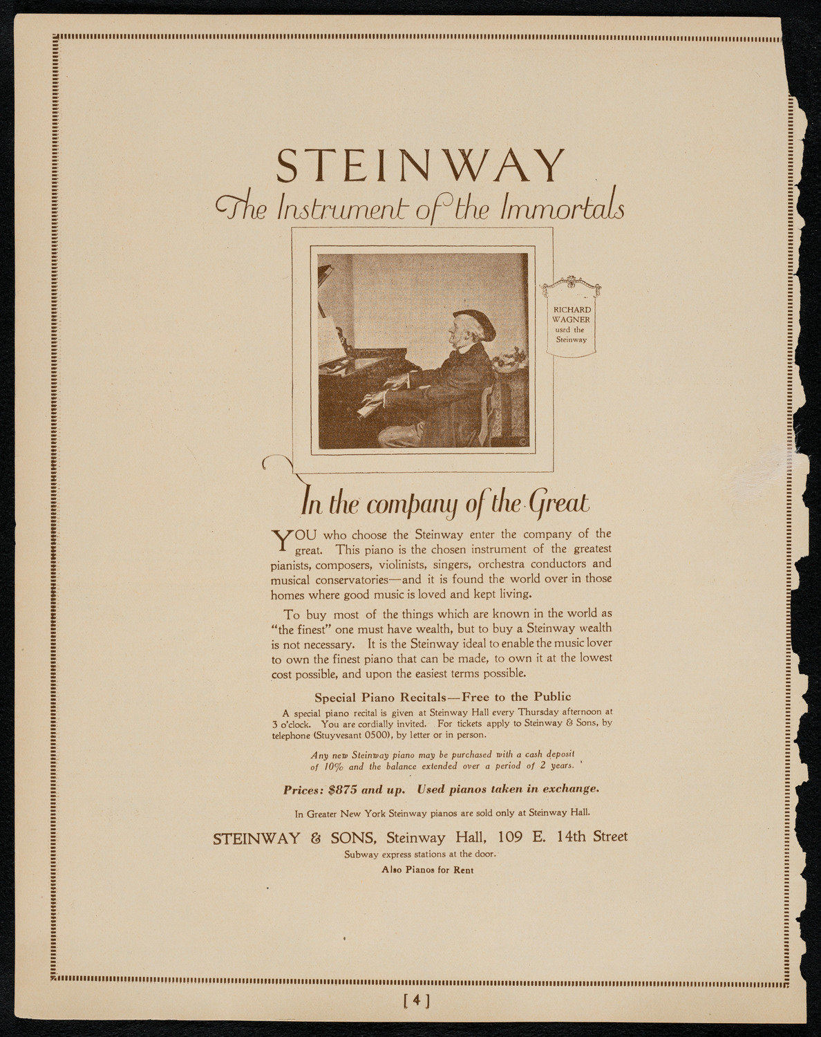 The Clef Club, January 23, 1922, program page 4