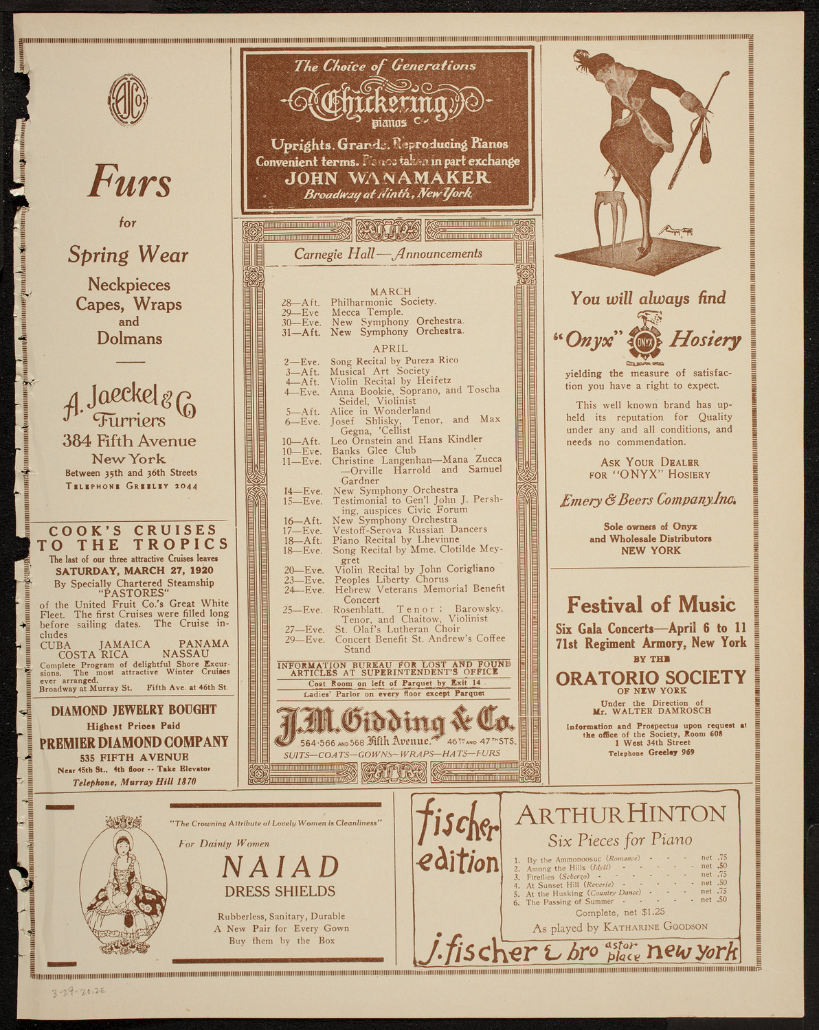 Russian Symphony Society of New York, March 27, 1920, program page 3