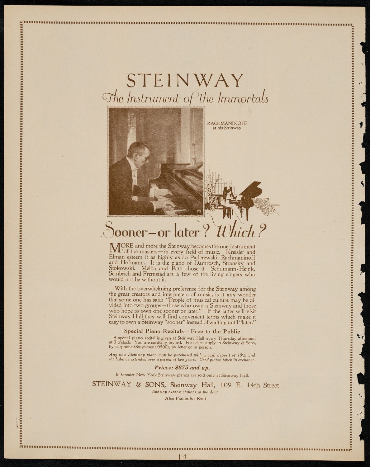 Emma Calvé, Soprano, March 21, 1922, program page 4