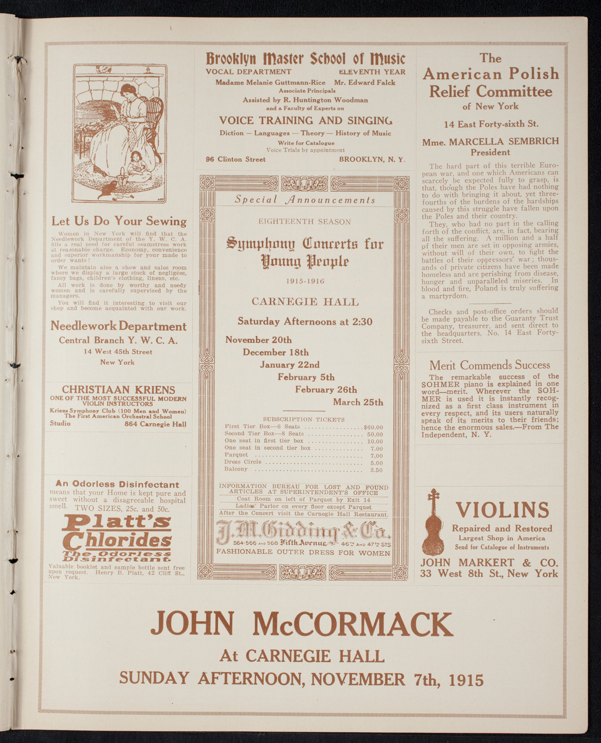 Fashion Show: "Yesterday or To-Morrow", October 8, 1915, program page 9
