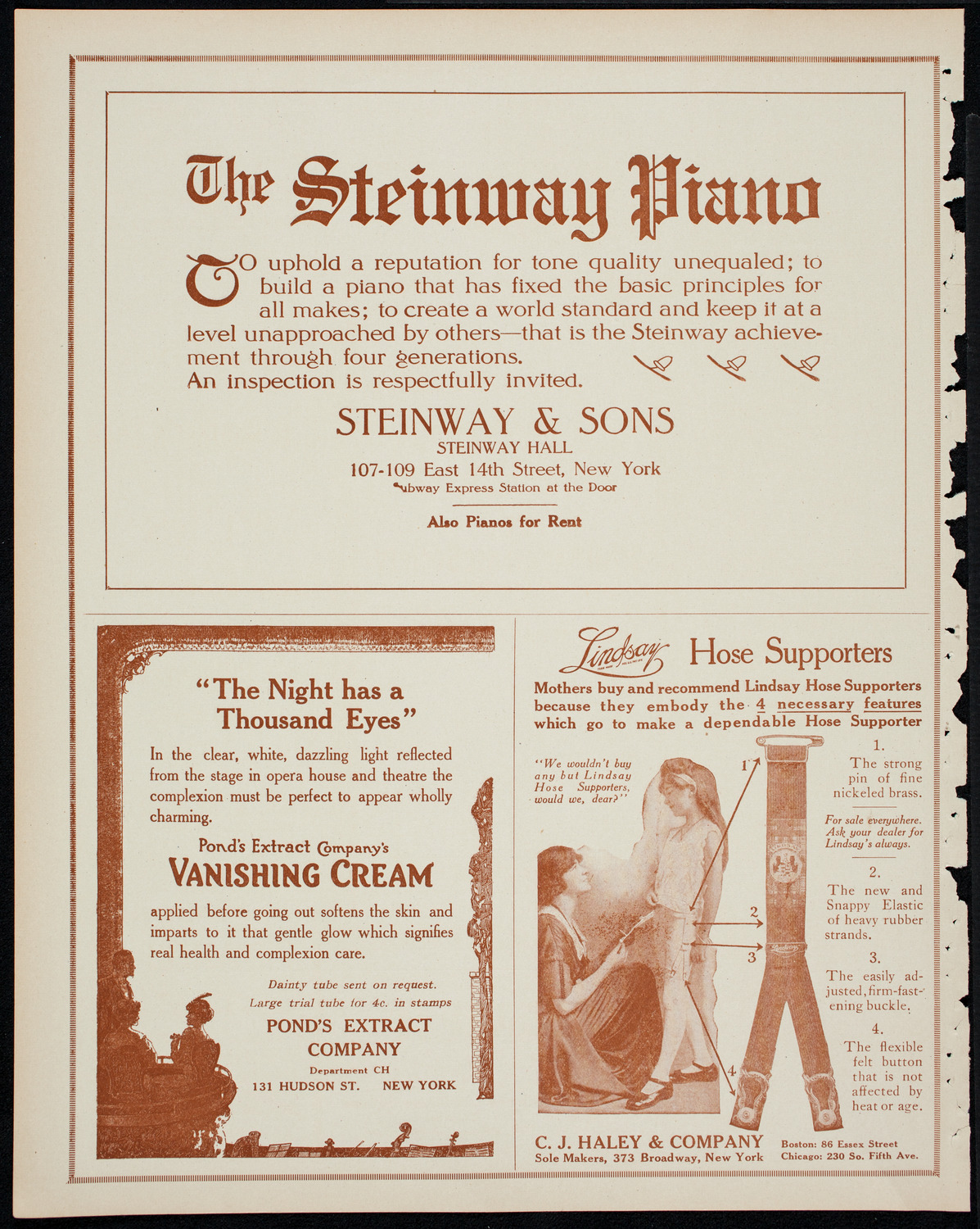 New York Philharmonic, March 5, 1914, program page 4