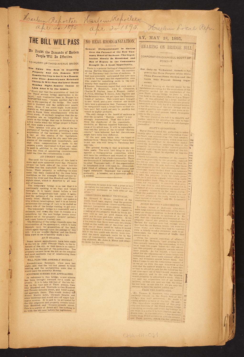 Isaac Hopper Scrapbook, page 51: 1895