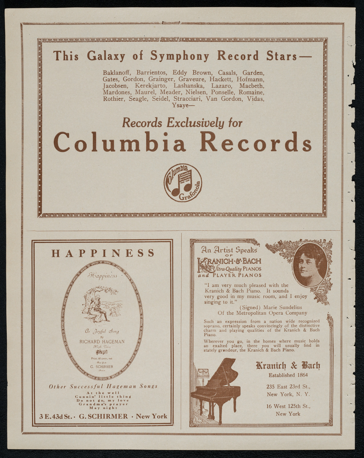 National Symphony Orchestra, January 20, 1921, program page 6