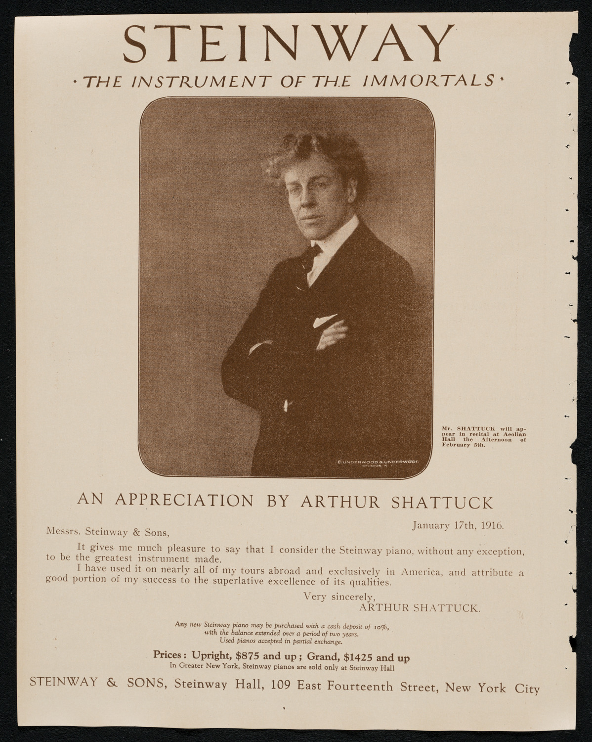 New York Philharmonic, January 27, 1924, program page 4