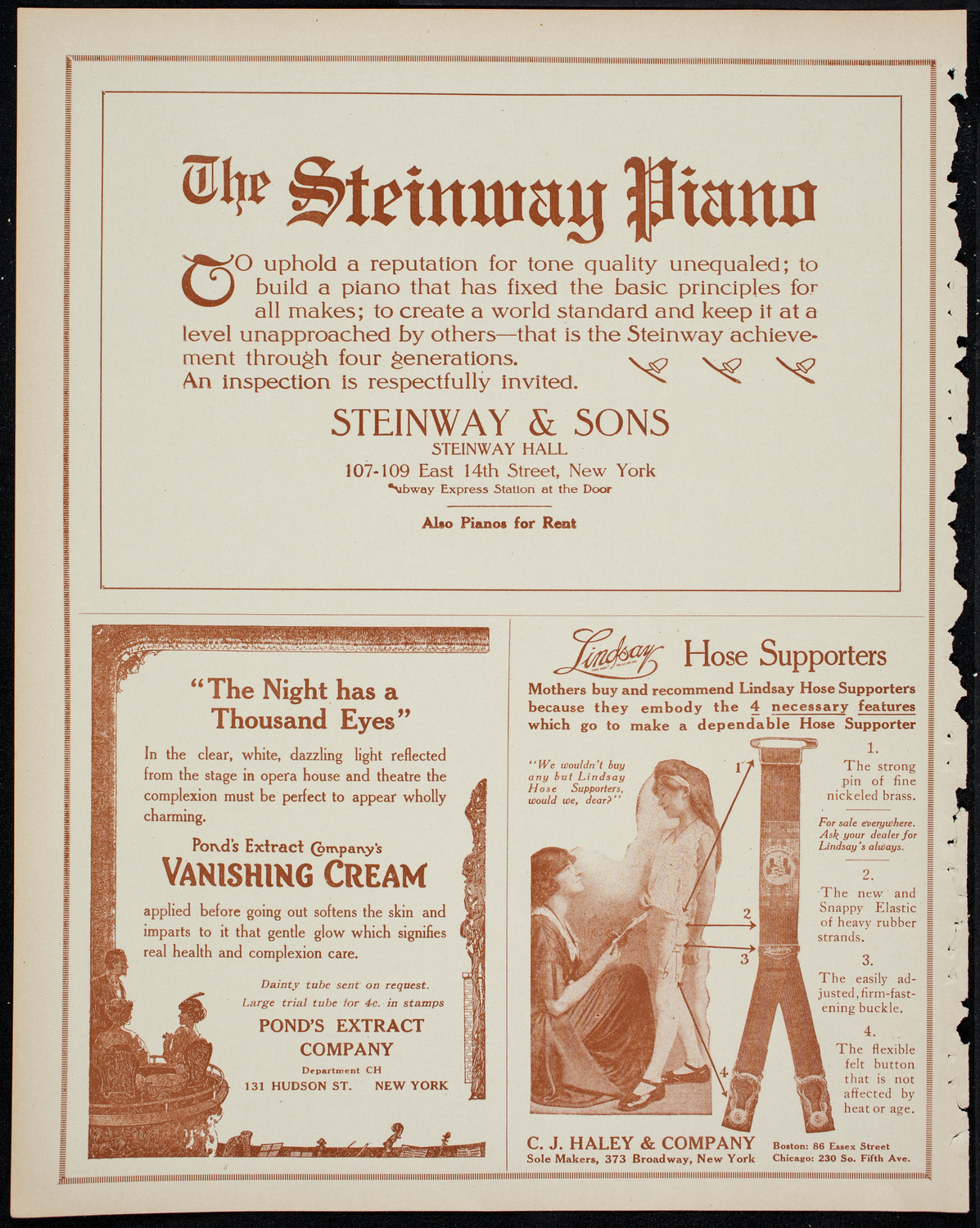 New York Philharmonic, March 6, 1914, program page 4