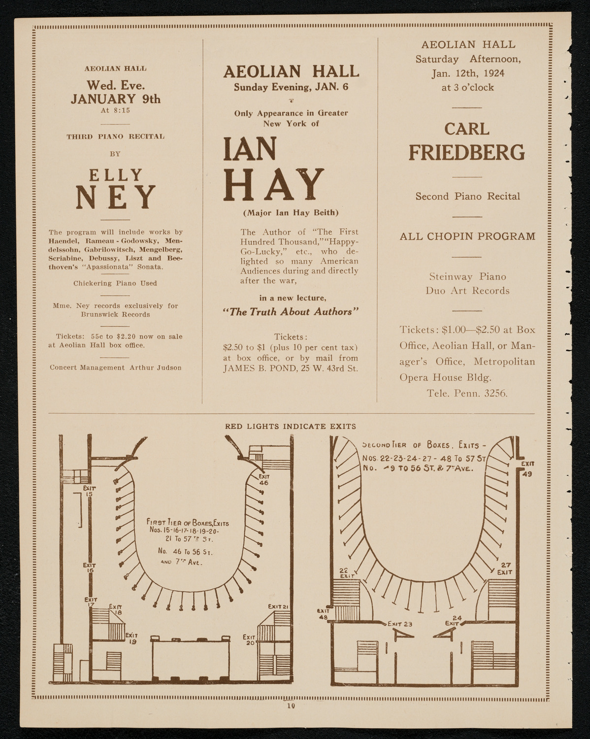 New York Symphony Orchestra: Beethoven Cycle, January 3, 1924, program page 10