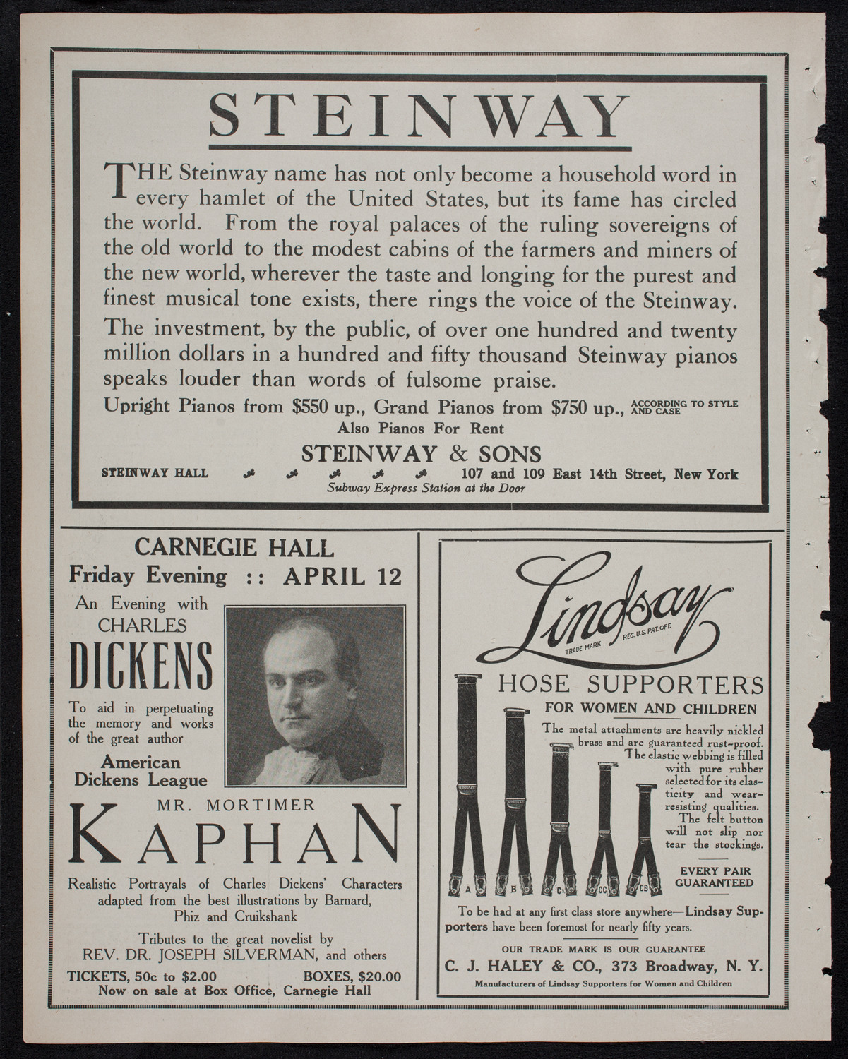 Brahms Festival: New York Symphony Orchestra, March 29, 1912, program page 4