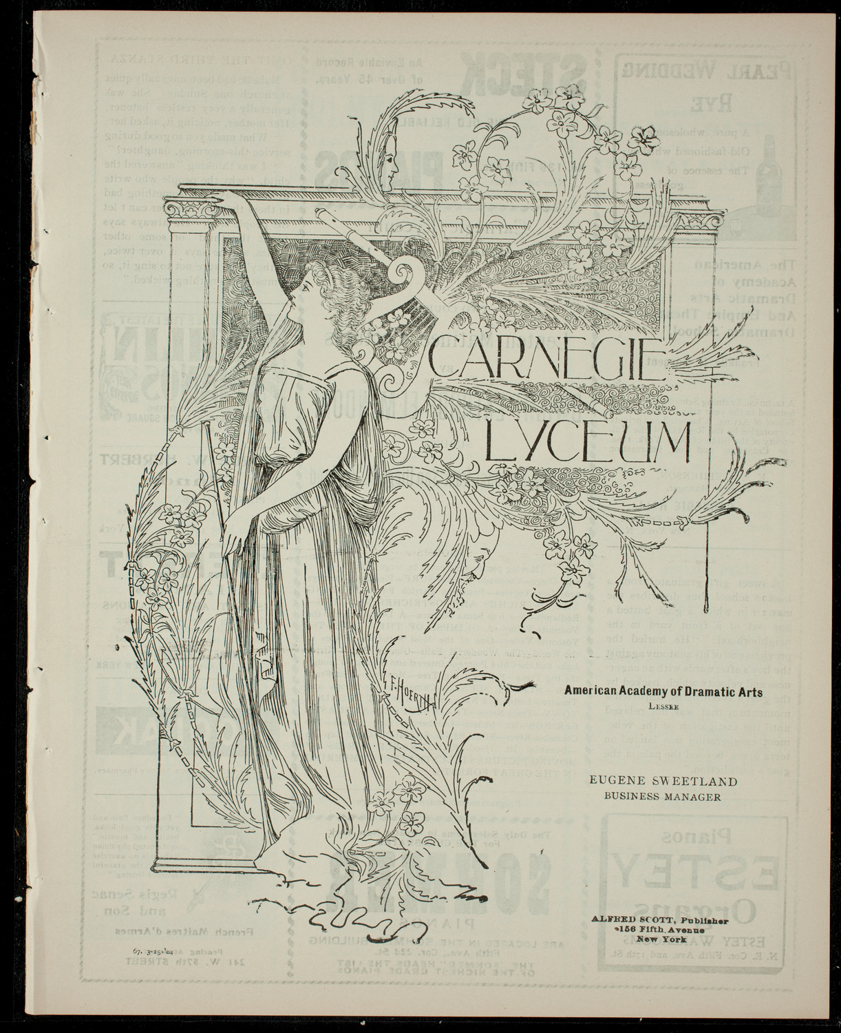 Elmendorf Lecture: The Pacific Coast from San Diego to Portland, March 15, 1904, program page 1