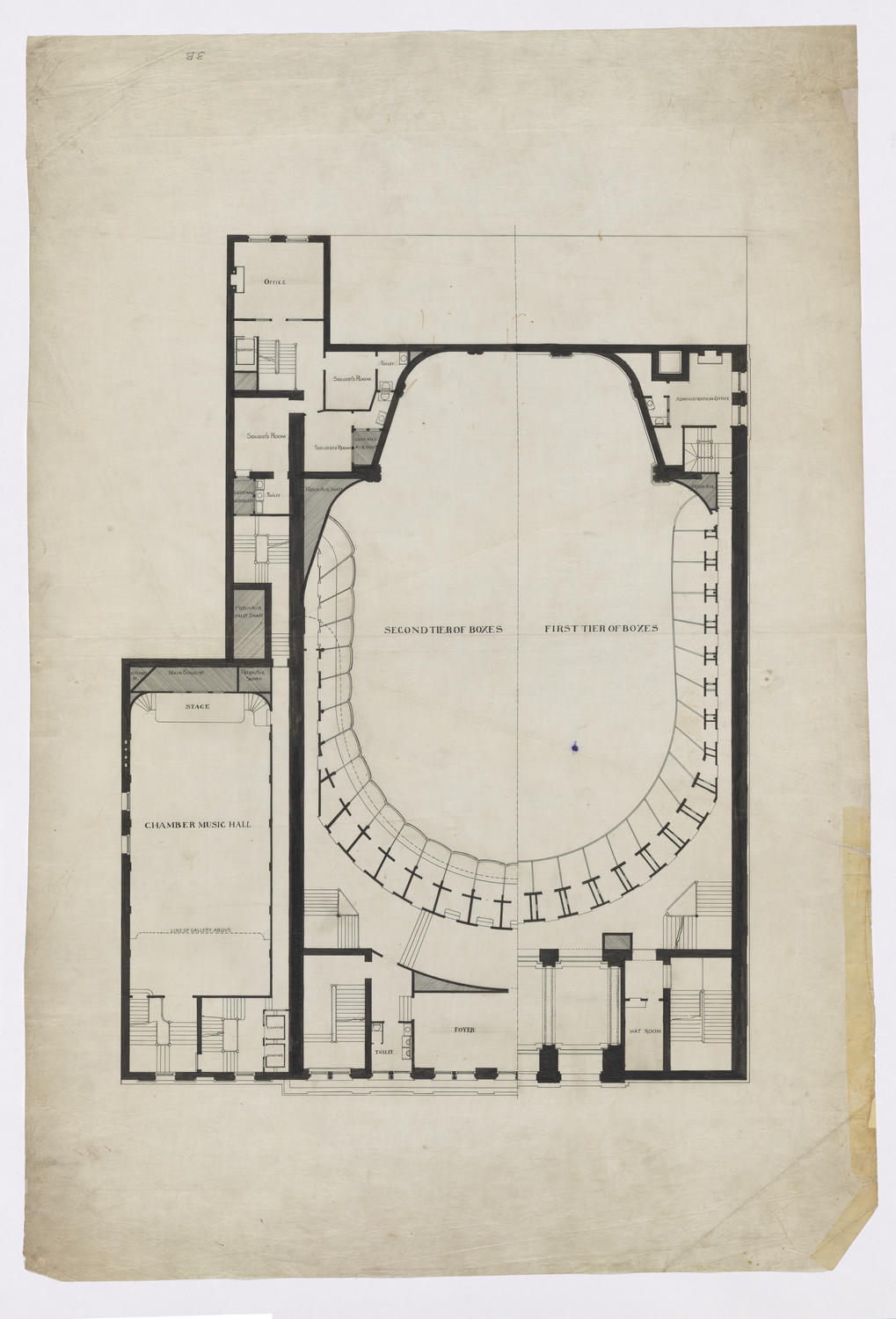 Main Hall tiers and Chamber Music Hall, 1891