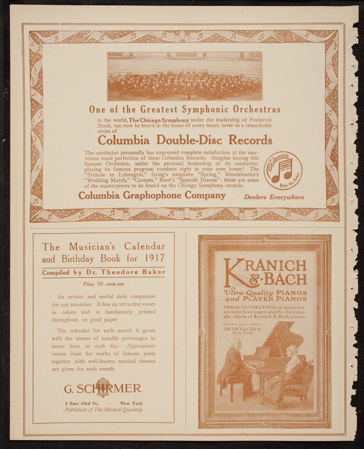 New York Philharmonic, January 25, 1917, program page 6