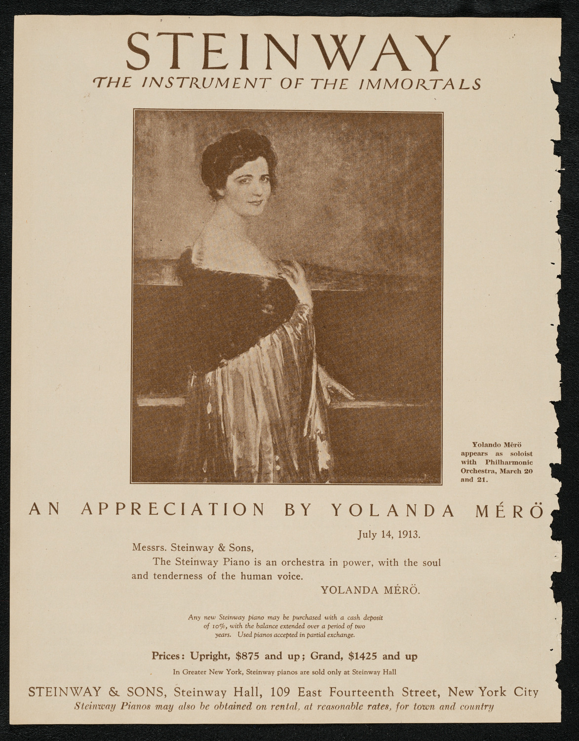 Bronislaw Huberman, Violin, March 21, 1924, program page 4