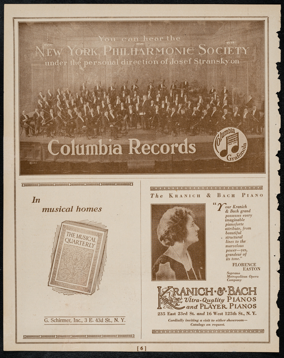 Sergei Rachmaninoff, Piano with the New York Symphony Orchestra, April 2, 1922, program page 6