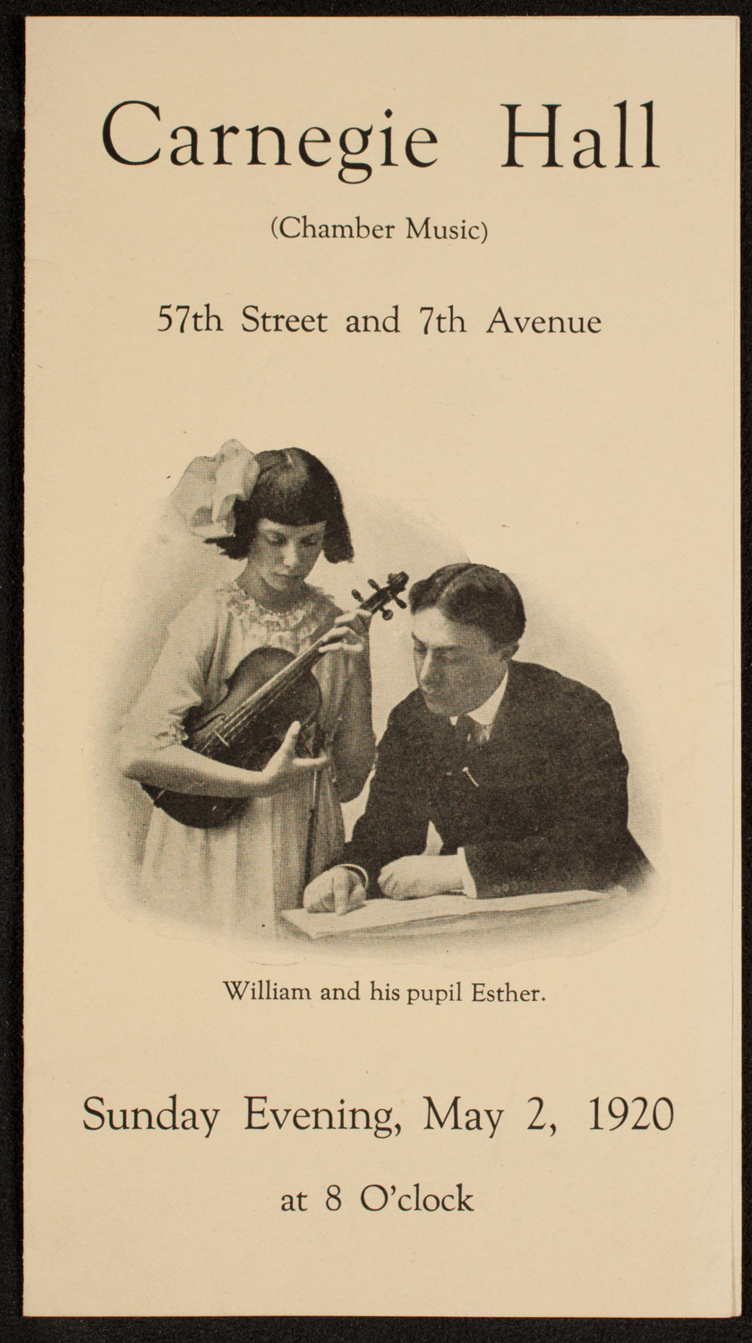 Amateur Comedy Club, April 9, 1913, program page 1