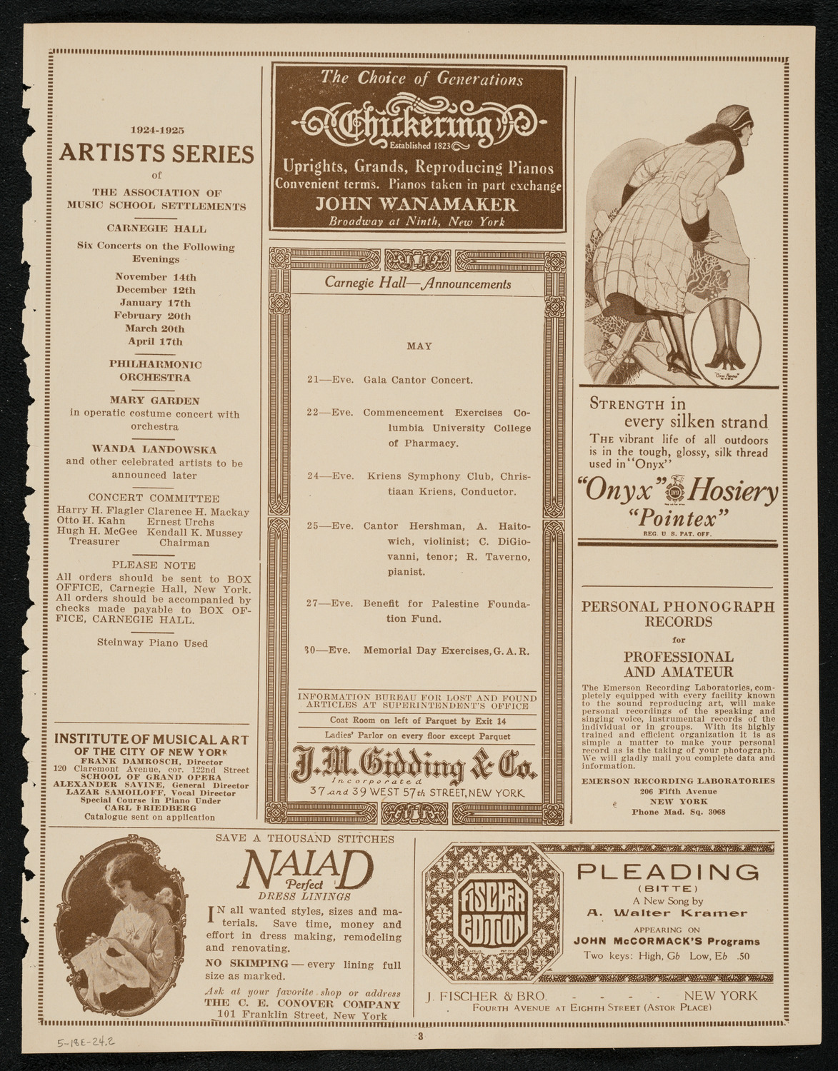 Present Day Sweden and the Gothenburg Exposition, May 18, 1924 program page 3