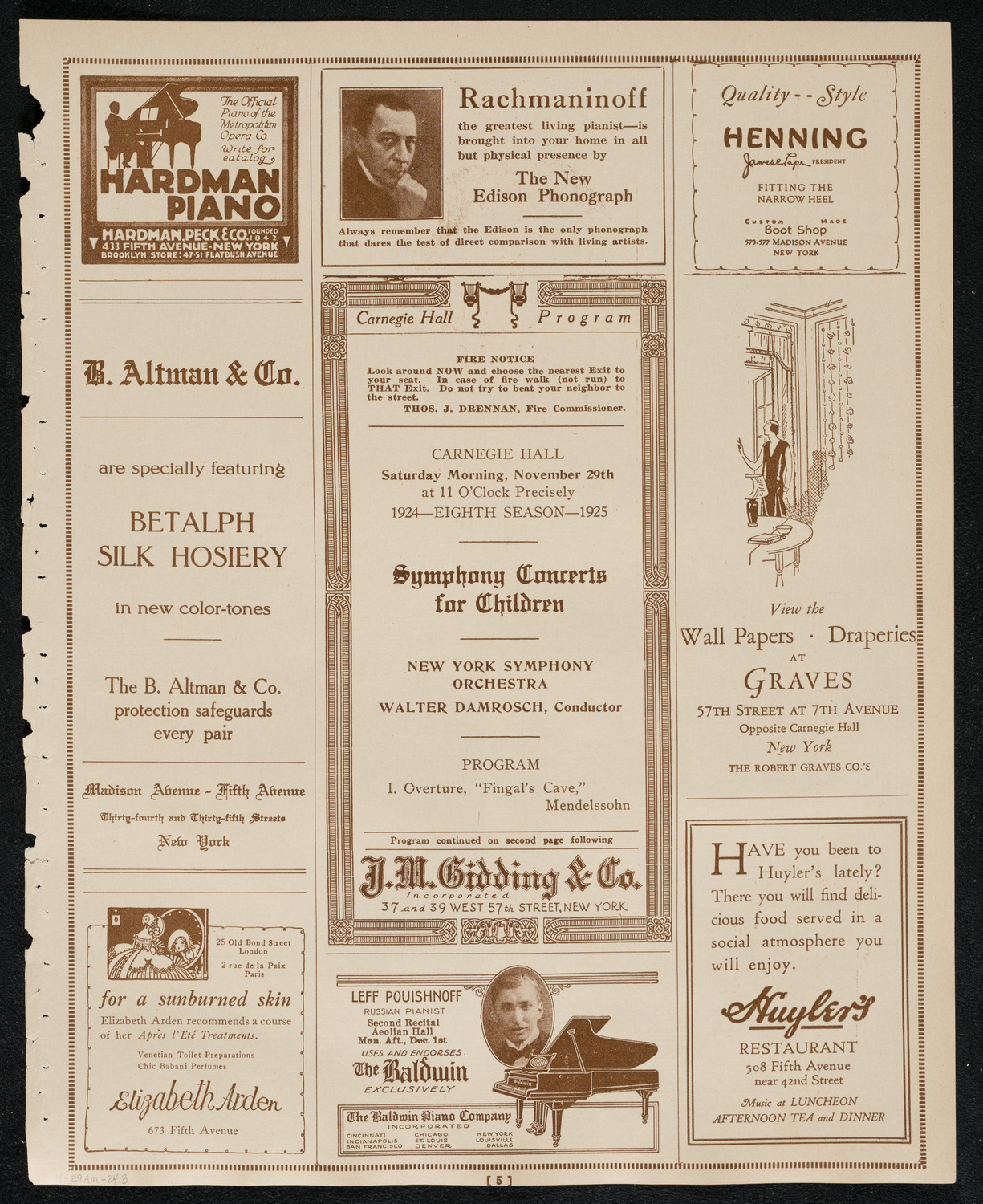 Symphony Concert for Young People, November 29, 1924, program page 5