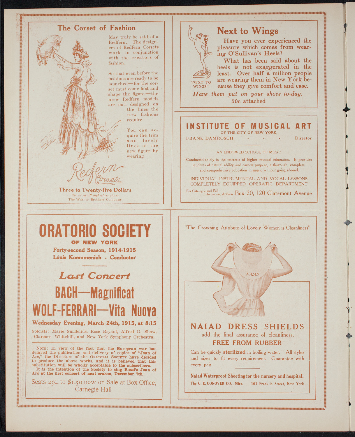 Boston Symphony Orchestra, March 20, 1915, program page 2