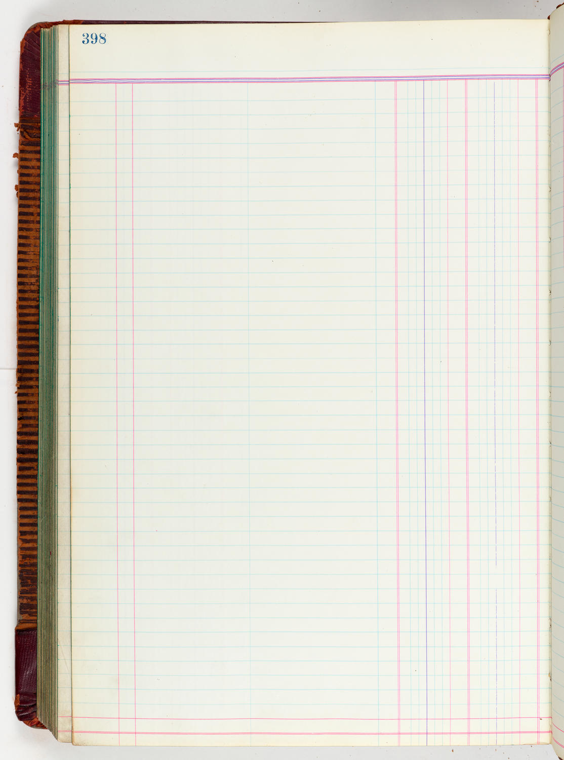 Music Hall Accounting Ledger, volume 5, page 398