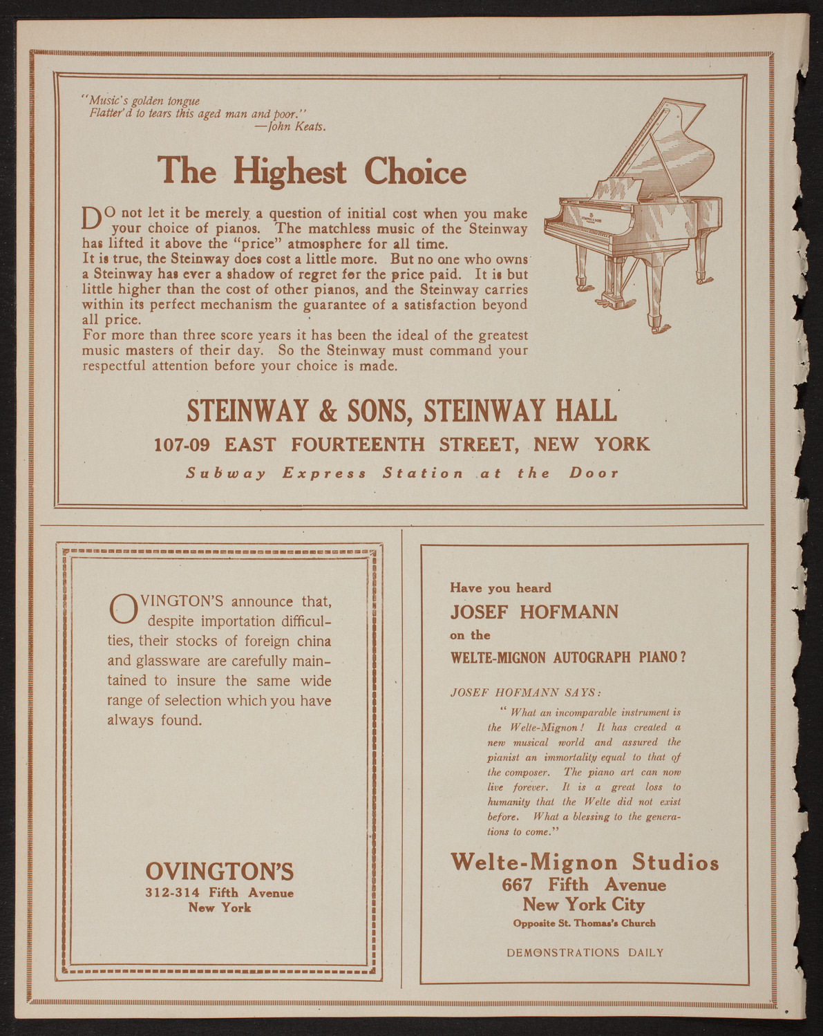 New York Symphony Orchestra, March 8, 1918, program page 4