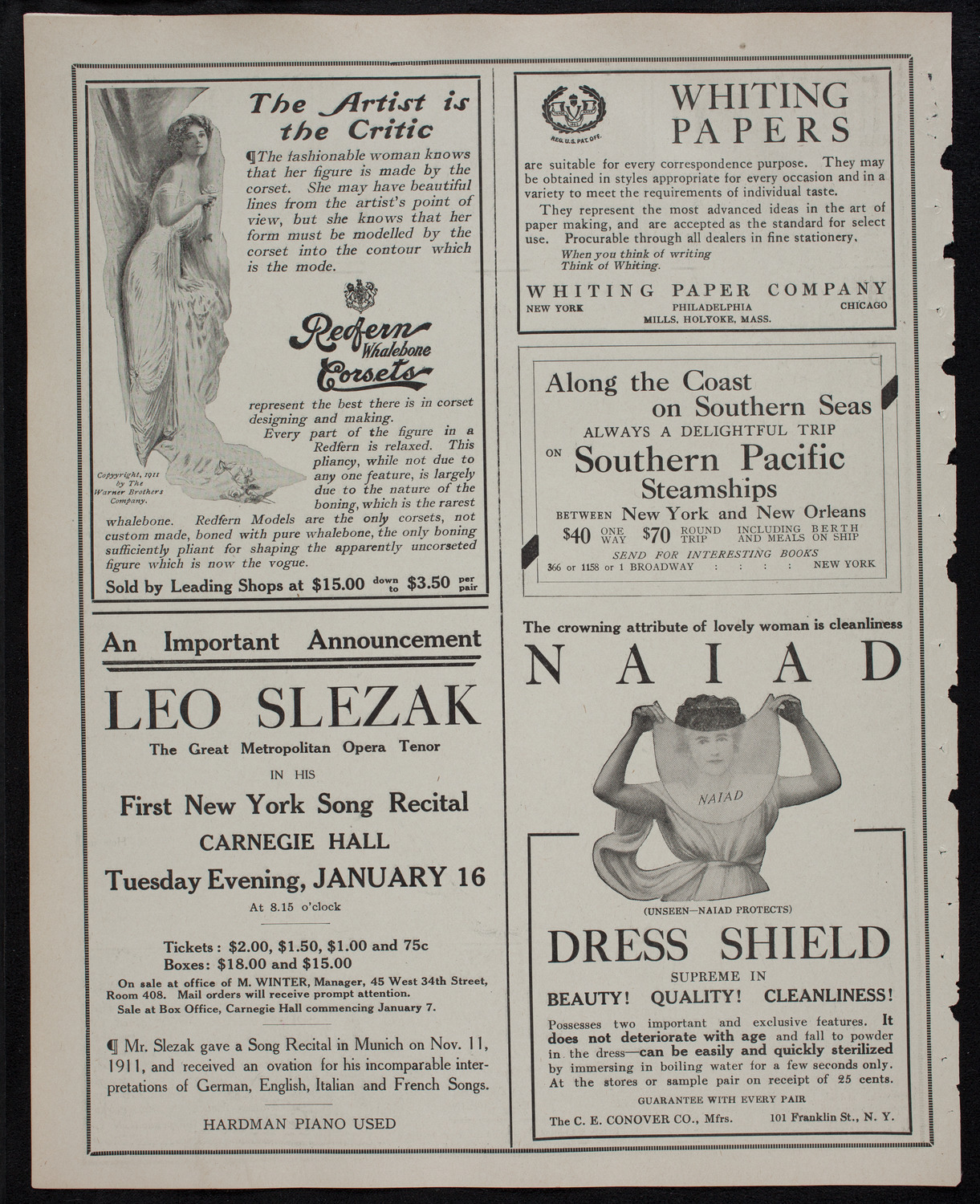 Columbia University Festival Chorus, December 18, 1911, program page 2