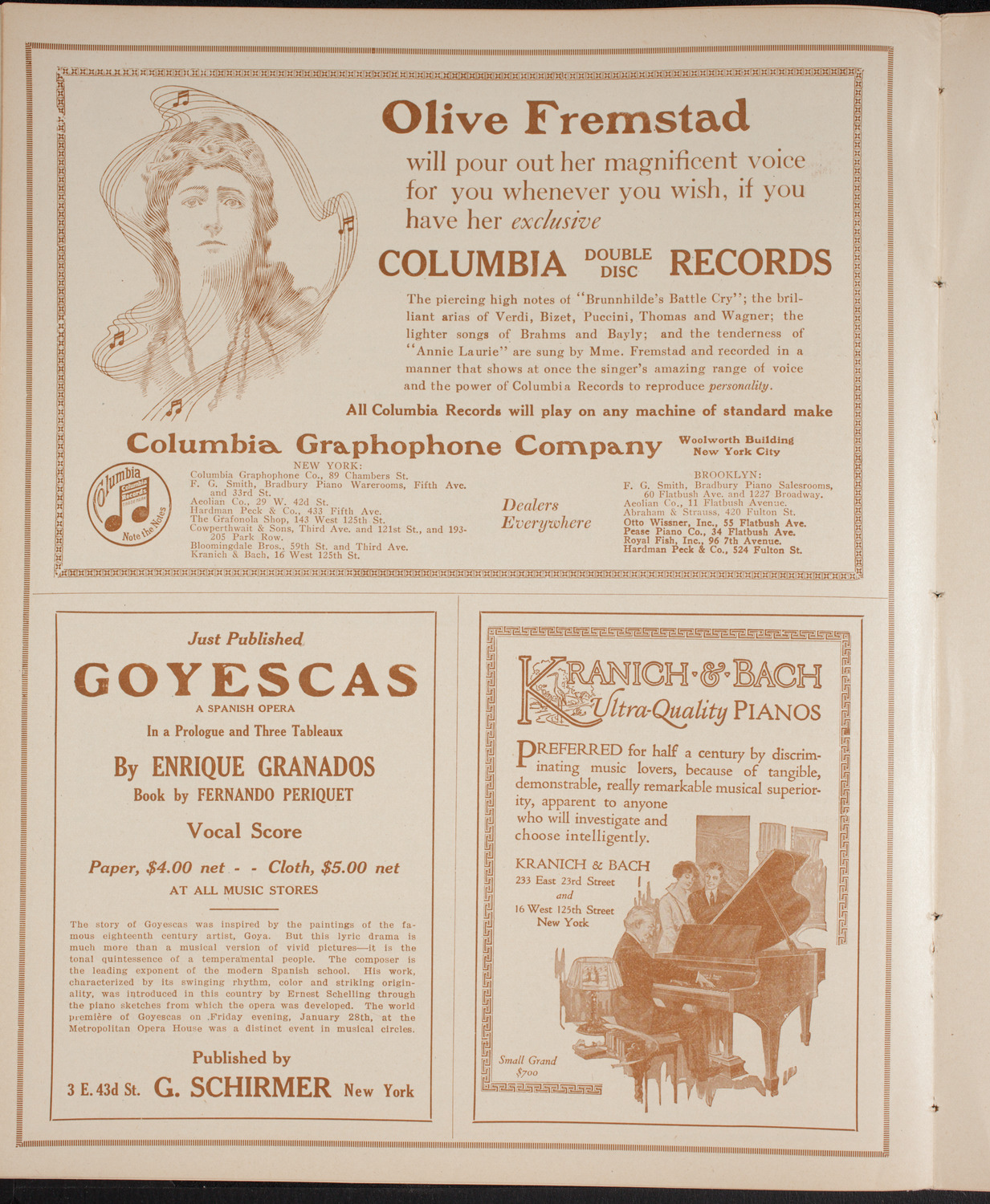 New York Philharmonic, February 6, 1916, program page 6