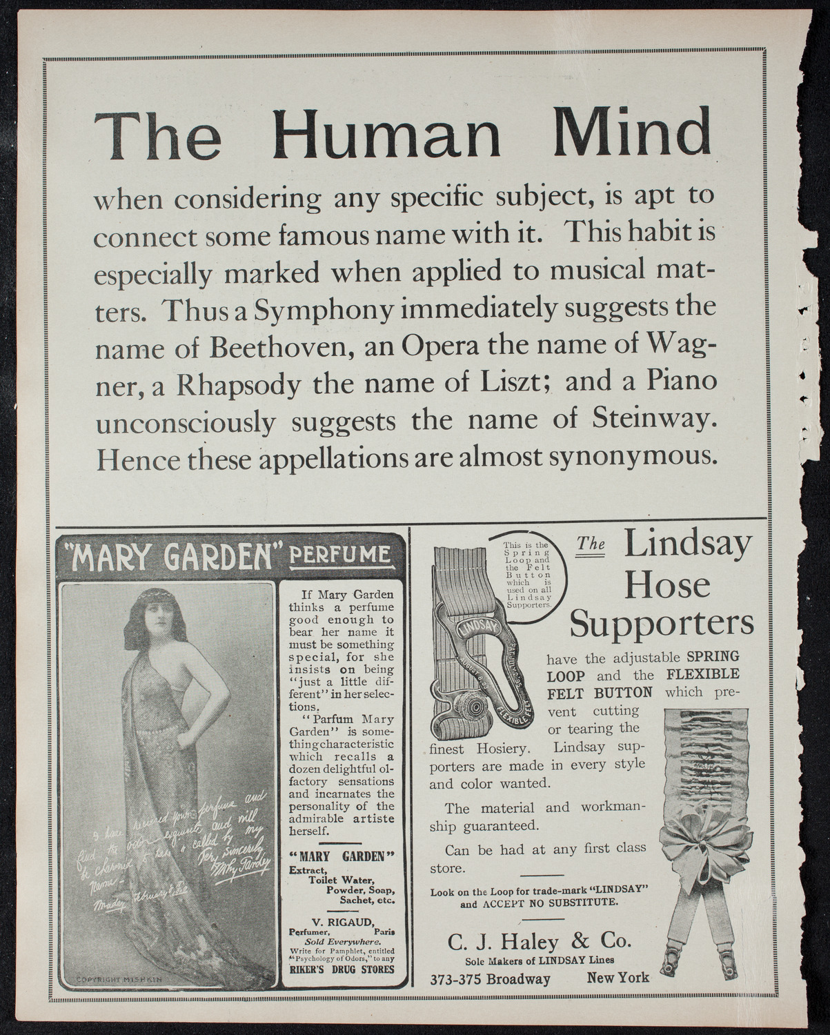Lillian Nordica, Soprano, with the New York Symphony Orchestra, January 4, 1911, program page 4