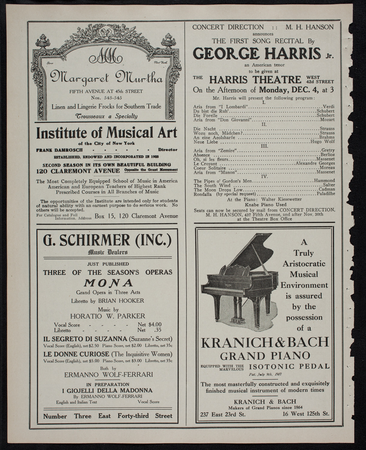 Russian Symphony Society of New York, December 2, 1911, program page 6