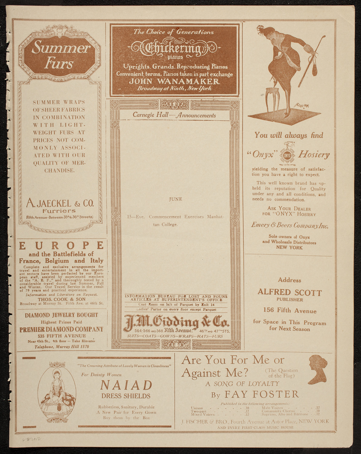 Swedish Choral Club of Chicago, June 11, 1920, program page 3