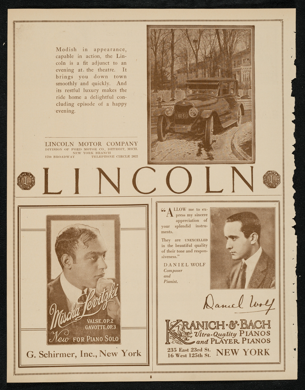 New York Philharmonic, March 23, 1924, program page 6