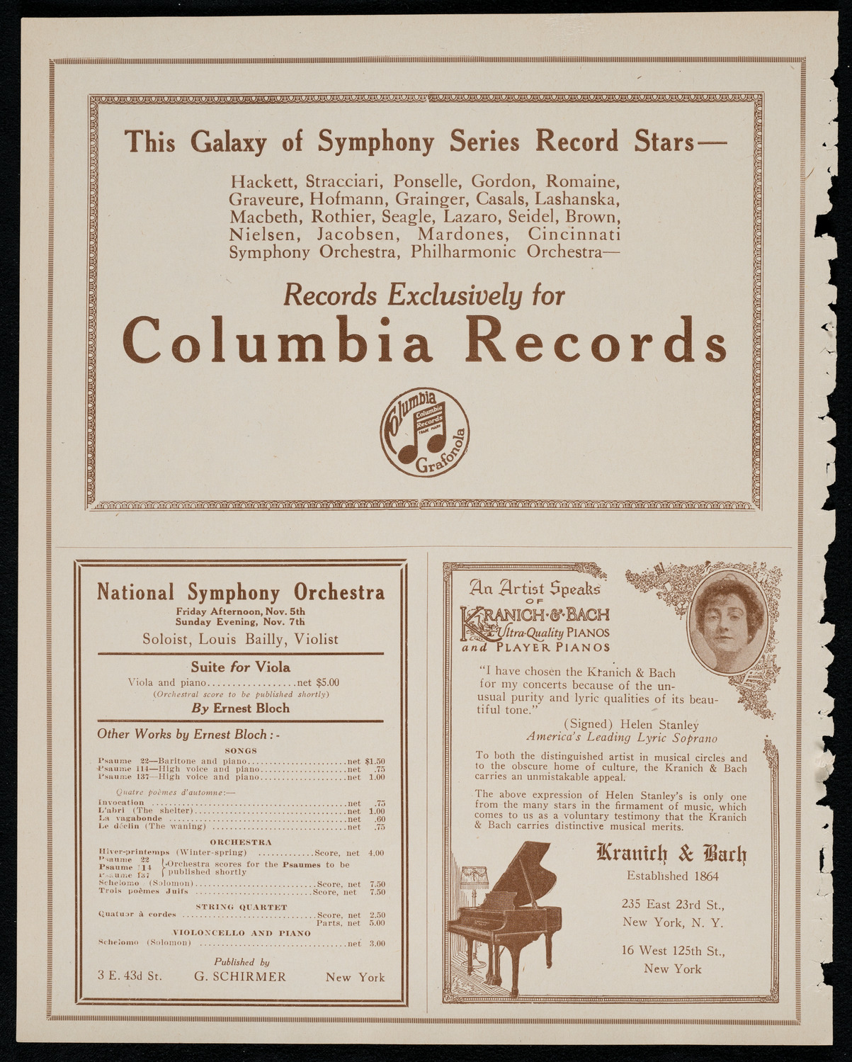 New York Symphony Orchestra, November 5, 1920, program page 6