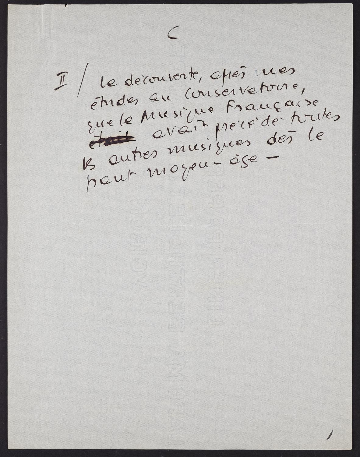 Correspondence from George Migot to David Ewen, page 4 of 11