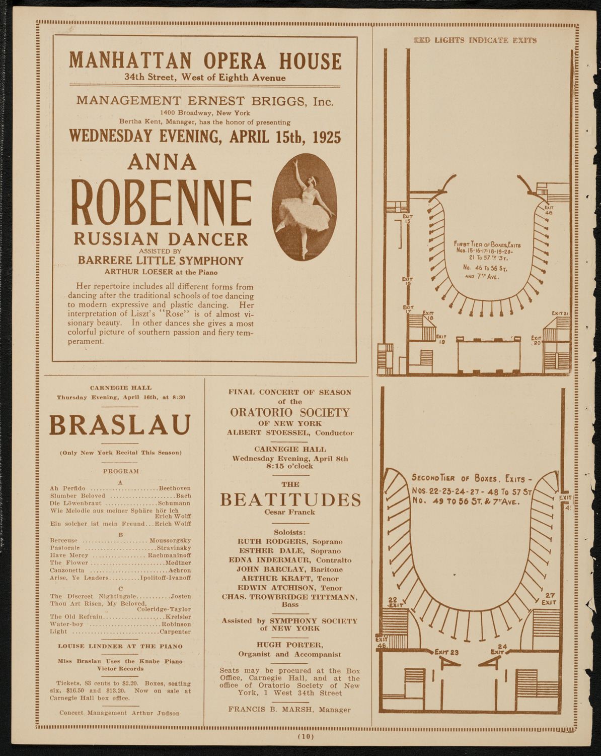 Albertina Rasch, Dancer, April 7, 1925, program page 10