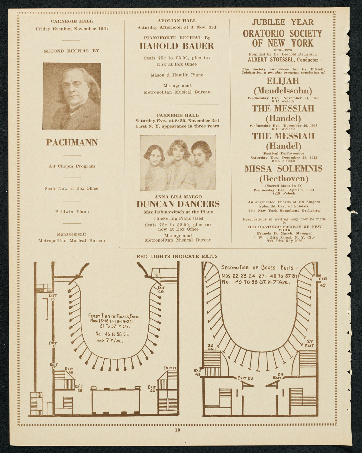 New York Philharmonic, October 25, 1923, program page 10