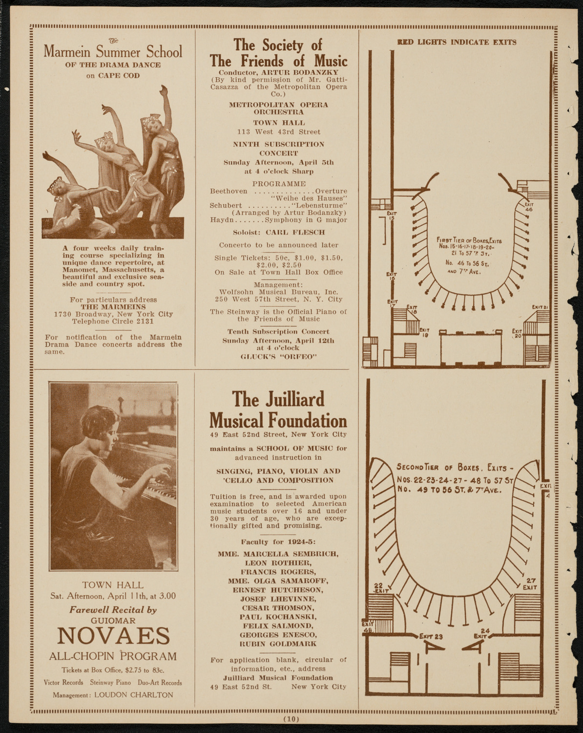 New York Philharmonic, March 28, 1925, program page 10