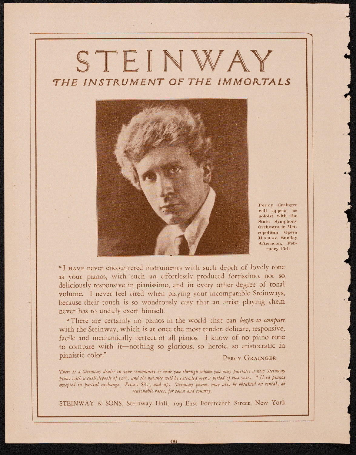 Frieda Hempel, Soprano, February 10, 1925, program page 4